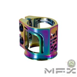 MFX X2 Cobra Scooter Clamp - Neo Chrome - Angled - 205-088