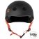 S1 LIFER Helmet - Matt Black inc Orange Strap - Front - SHLIMBKO