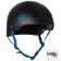 S1 LIFER Helmet - Matt Black inc Cyan Strap - Angled - SHLIMBKC