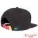 Rampworx SnapBacks LE97_8 - Bk Rasta BK - Rear Angled - RXSBRW46