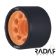 Radar Wheels HALO - Charcoal Orange - Angled - 59mm 86a RWRHA59GOR