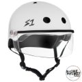 S1 LIFER Helmet inc Visor - White Gloss - Angled - SHLIVWG