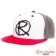 Rampworx SnapBacks LE97_10 - Grey White Red - Angled - RXSBRW43