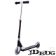 JD Bug Classic Street Scooter 120 - Matt Black Angled - JDMS121