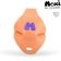 MOXI Beach Bunny Toe Caps - Peach - Front Shadow - MOX123159
