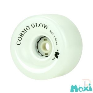 MOXI COSMO GLOW WHEELS (4) - WHITE RAIN GLOW - 62/32mm 80A