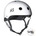 S1 MEGA LIFER Helmet - White Gloss - Angled - SHMELIWG