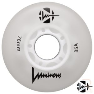 LUMINOUS LED INLINE WHEEL - WHITE - 76mm/85a (UNIT)