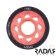 Radar Wheels HALO - Charcoal Pink - Front - 59mm 93a RWRHA59GPK