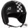 S1 RETRO Helmet - Black Gloss White Check - Angled - SHRLIBGWC