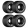 ROLLERBONES - TEAM LOGO BLACK (8) - 62mm/98a