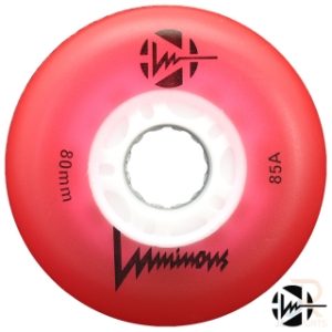 Luminous Wheels - Red 80mm 85a - Face - LUWLLU8085RE