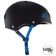 S1 LIFER Helmet - Matt Black inc Cyan Strap - Side View SHLIMBKC