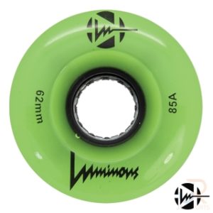 Luminous Quad Wheels - Green Glow 62 85 - Face - LUWLQLU6285GNGW